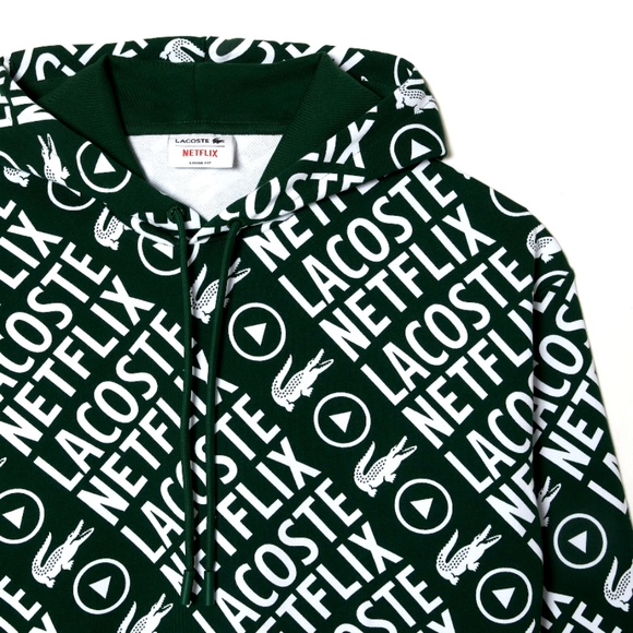 MEN’S LACOSTE X NETFLIX LOOSE FIT ORGANIC COTTON SWEATSHIRT - Picture 4 of 8